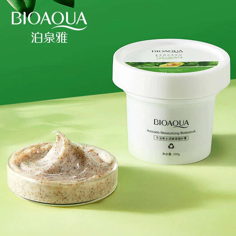 BIOAQUA Avocado Body Scrub for Dry & Rough Skin 100g - Image 3