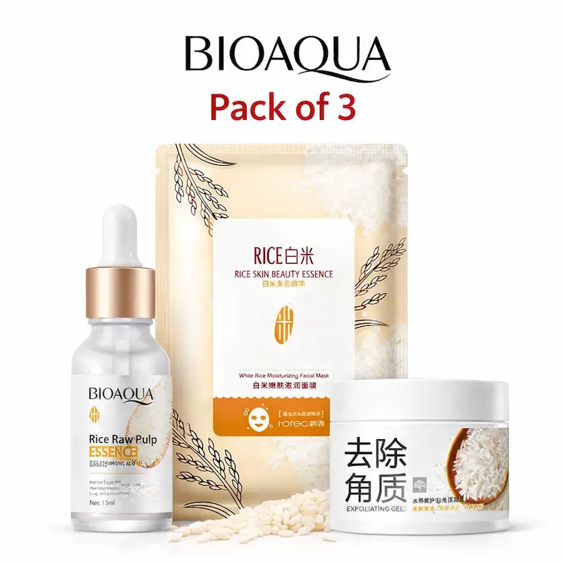 BIOAQUA Set Of 3 White Rice Beauty Whitening Series