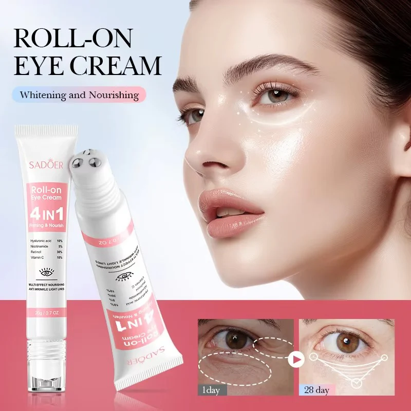 SADOER 4 IN 1 Roll On Eye Cream - Firming & Nourishing 20g - Image 4