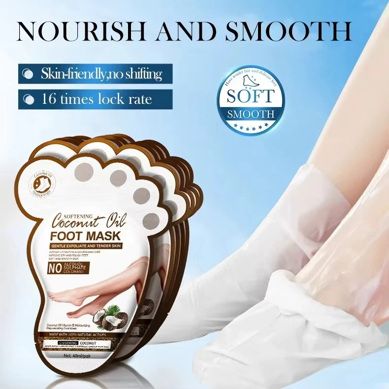 SADOER Coconut Oil Vitamin E Moisturizing Rejuvenating Foot Mask 40ml - Image 4